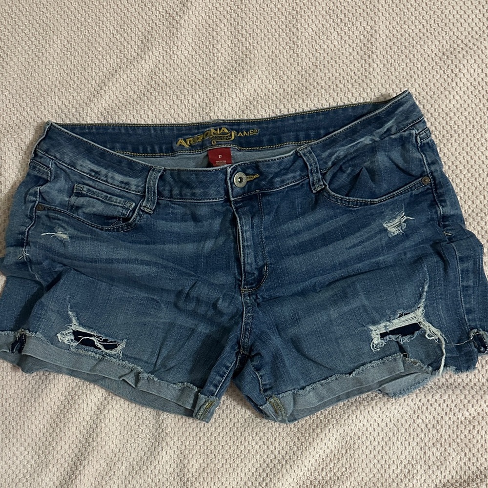 Arizona Jean Company Distressed Denim Shorts